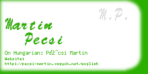 martin pecsi business card